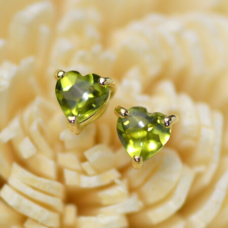 umu -アム- FINE JEWELRY STUIDIOペリドット ハート スタッドピアスimgrc0067977607.jpg