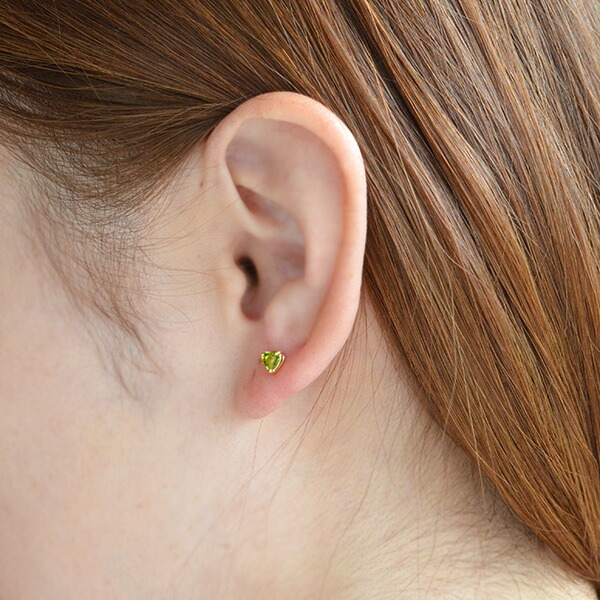 umu -アム- FINE JEWELRY STUIDIOペリドット ハート スタッドピアスimgrc0067977616.jpg