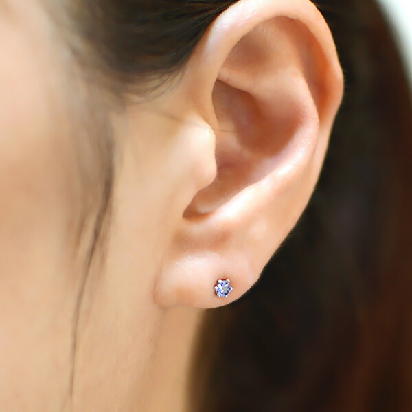 umu -アム- FINE JEWELRY STUIDIOタンザナイト ミルククラウン スタッドピアス 「bstondo」pi0049_i2.jpg