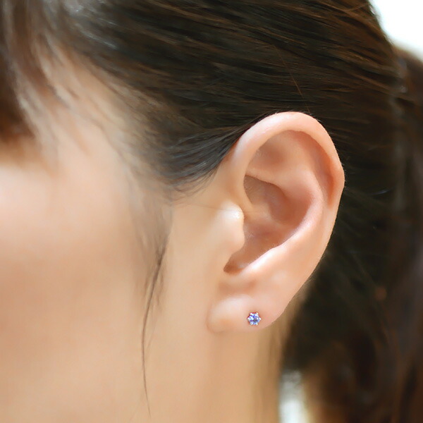 umu -アム- FINE JEWELRY STUIDIOタンザナイト ミルククラウン スタッドピアス 「bstondo」pi0049_i3.jpg