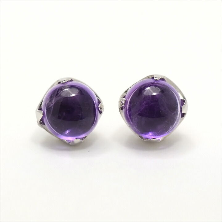 umu -アム- FINE JEWELRY STUIDIOカボッション アメシスト スタッドピアスimgrc0077040372.jpg