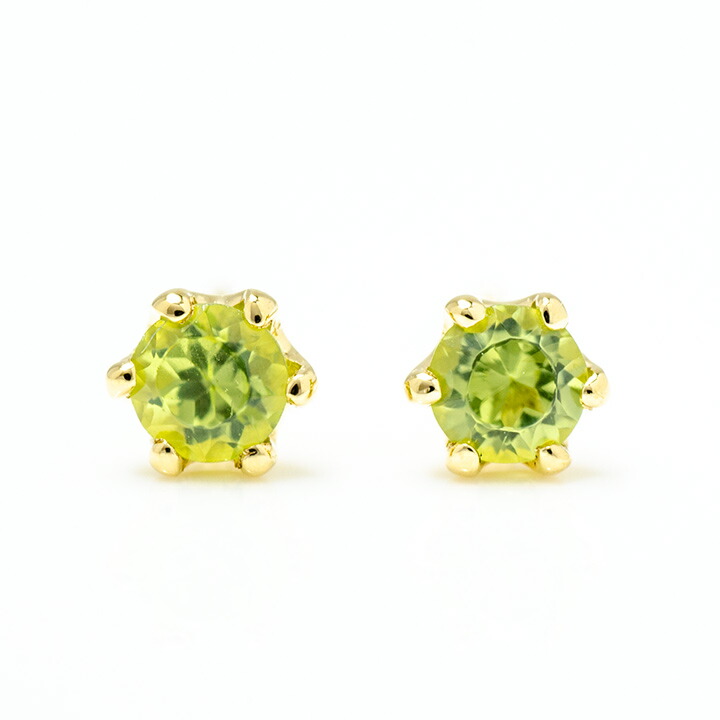 umu -アム- FINE JEWELRY STUIDIOミルククラウン ペリドット スタッドピアス 「bstondo」pi0054_m.jpg