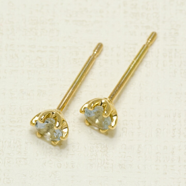 umu -アム- FINE JEWELRY STUIDIOミルククラウン アクアマリン スタッドピアス 「bstondo」pi0058_kanban2.jpg