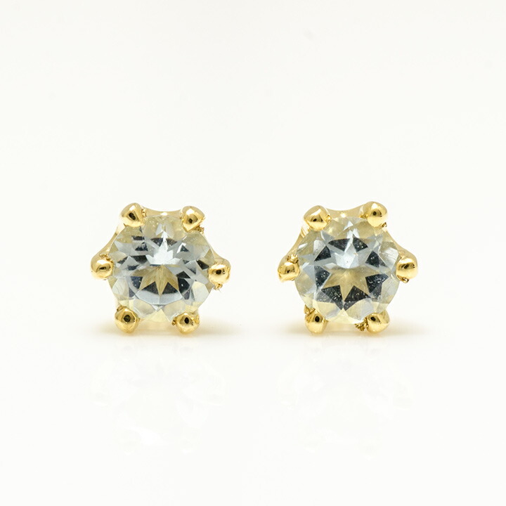 umu -アム- FINE JEWELRY STUIDIOミルククラウン アクアマリン スタッドピアス 「bstondo」pi0058_m.jpg