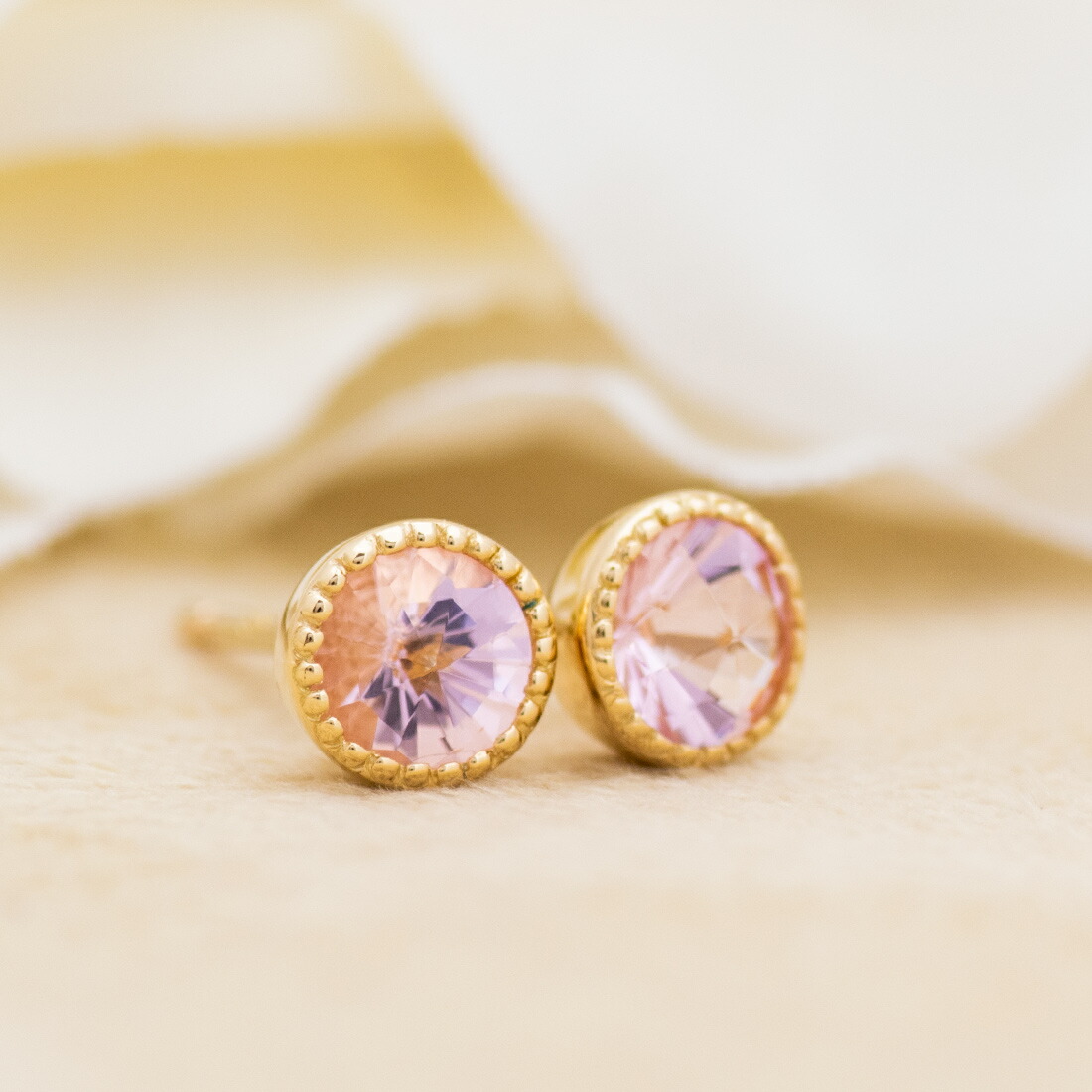 umu -アム- FINE JEWELRY STUIDIOピンククォーツ スタッドピアス 「epica」pi0067_1.jpg