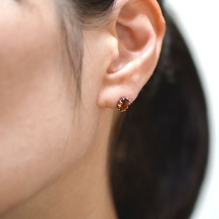 umu -アム- FINE JEWELRY STUIDIOスモーキーイエロークォーツ スタッドピアスimgrc0078556471.jpg