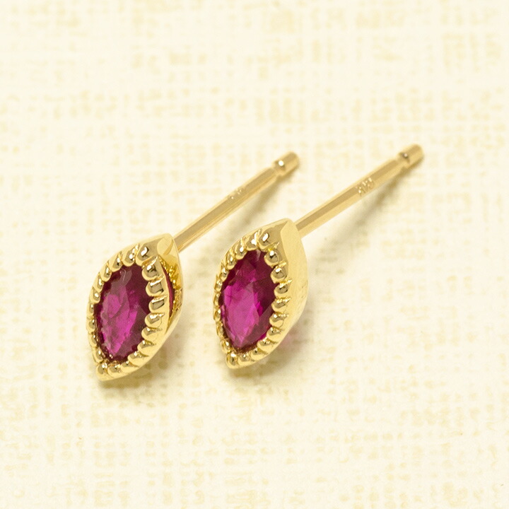 umu -アム- FINE JEWELRY STUIDIOマーキス ルビー スタッドピアスpi0083_kanban2.jpg