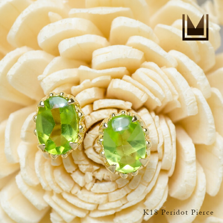 umu -アム- FINE JEWELRY STUIDIOペリドット スタッドピアス 「fresco」pi0086_1.jpg