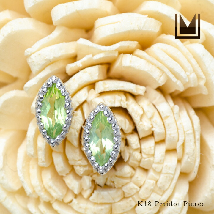 umu -アム- FINE JEWELRY STUIDIOマーキス ペリドット スタッドピアスpi0091_1.jpg