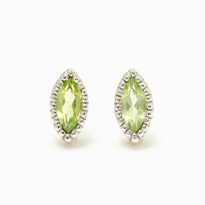 umu -アム- FINE JEWELRY STUIDIOマーキス ペリドット スタッドピアスpi0091_m.jpg
