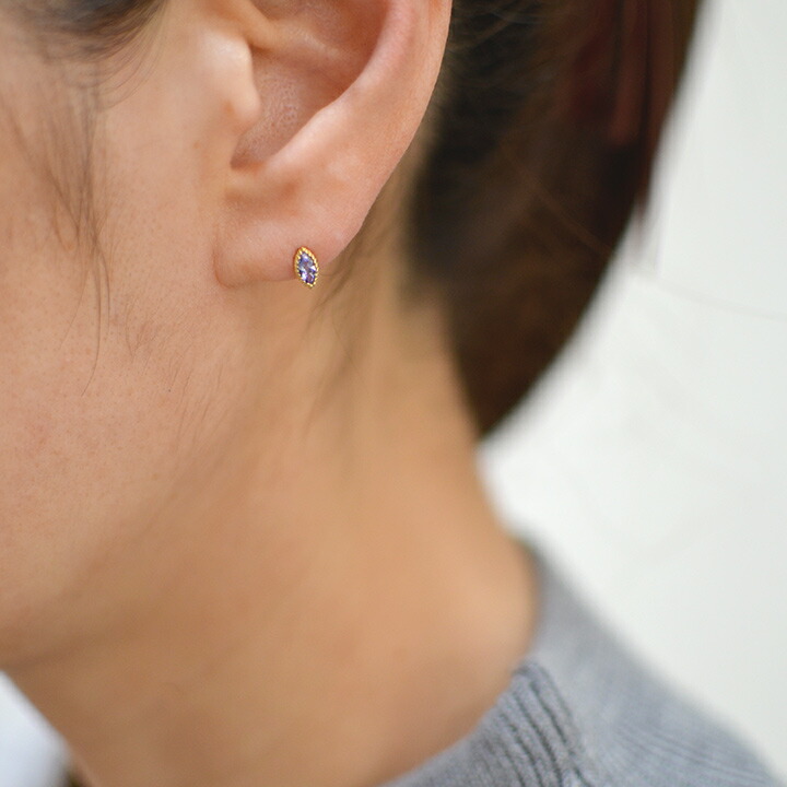 umu -アム- FINE JEWELRY STUIDIOマーキス タンザナイト スタッドピアスpi0093_i3.jpg
