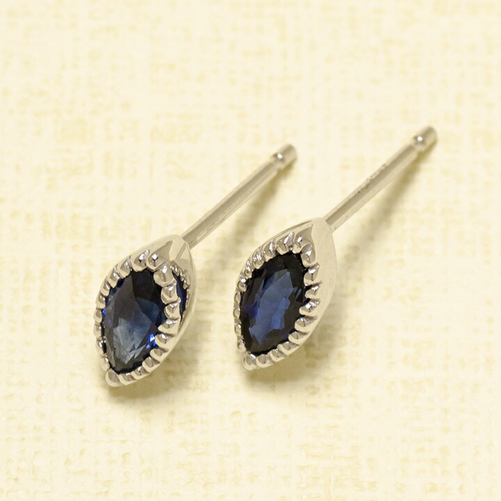 umu -アム- FINE JEWELRY STUIDIOマーキス ブルーサファイア スタッドピアスpi0095_kanban2.jpg