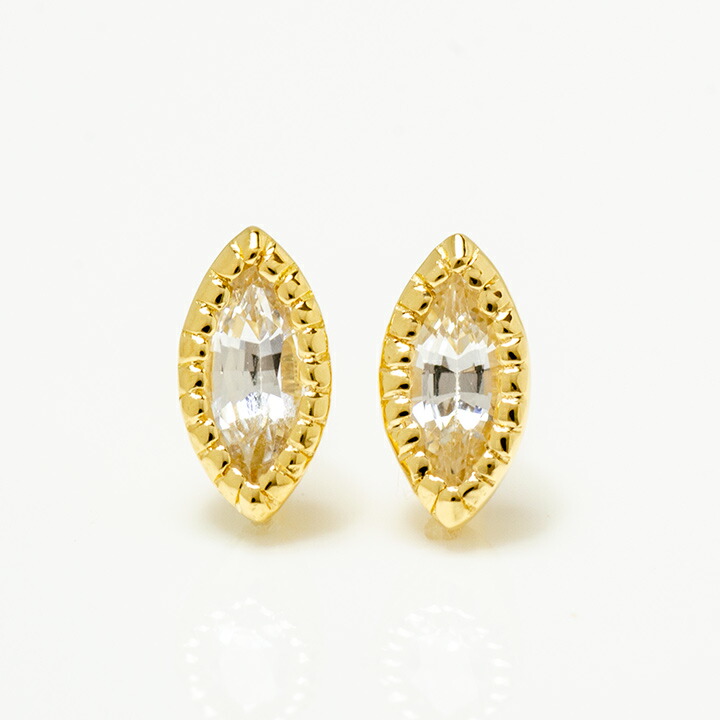 umu -アム- FINE JEWELRY STUIDIOマーキス ホワイトサファイア スタッドピアスpi0099_m.jpg