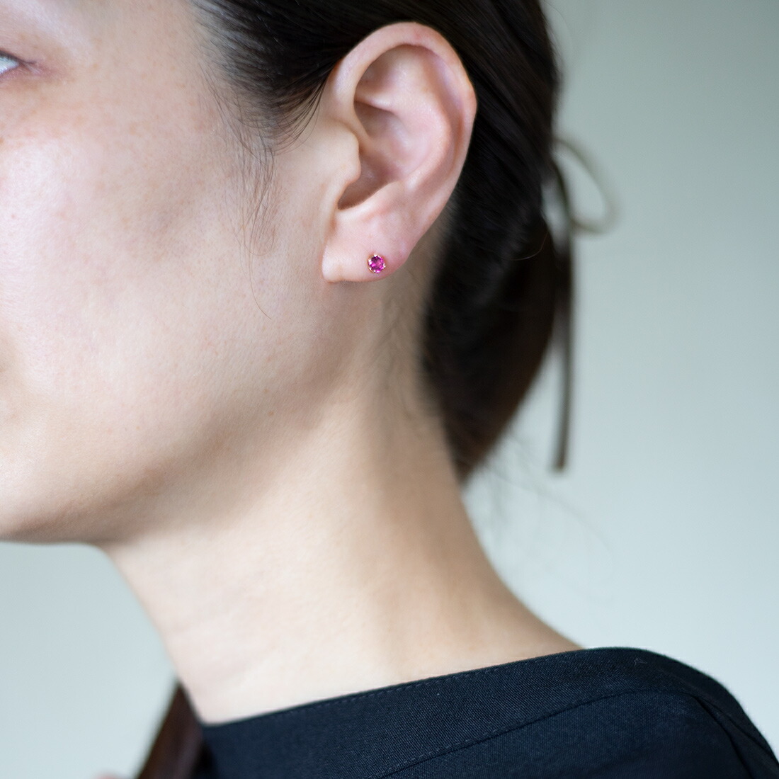 umu -アム- FINE JEWELRY STUIDIOルベライト スタッドピアス 「attore」pi0104_i3.jpg