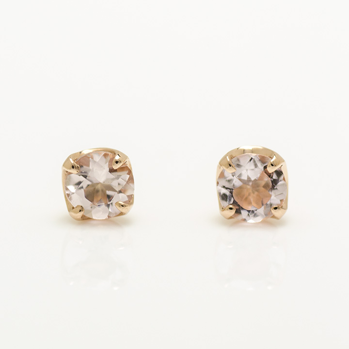 umu -アム- FINE JEWELRY STUIDIOモルガナイト スタッドピアス 「attore」pi0107_m.jpg