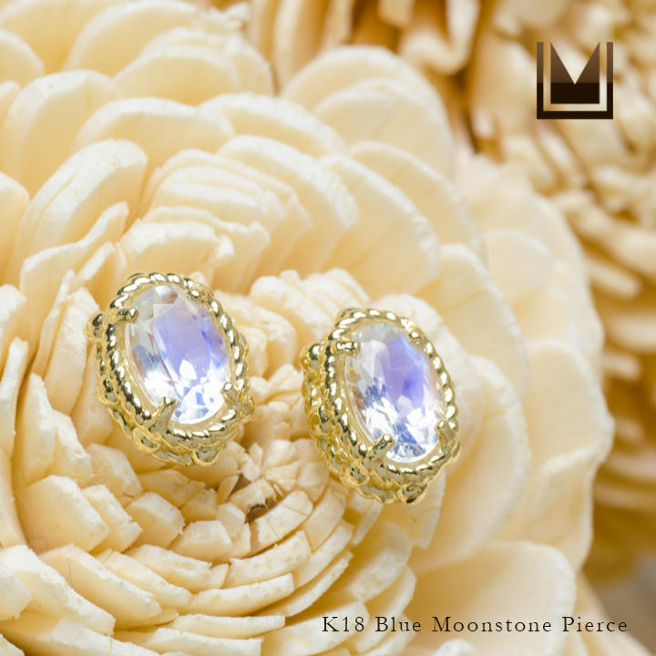 umu -アム- FINE JEWELRY STUIDIOK18 ブルームーンストーン ピアス 「partenone」pi0117_1.jpg