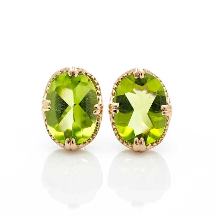 umu -アム- FINE JEWELRY STUIDIOペリドット スタッドピアス 「drop」pi0122_m.jpg