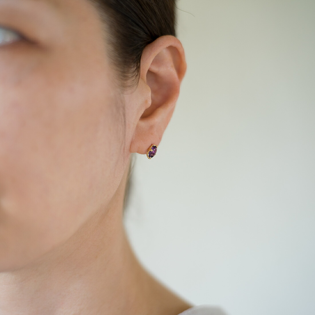 umu -アム- FINE JEWELRY STUIDIOアメシスト スタッドピアス 「drop」pi0123_i2.jpg
