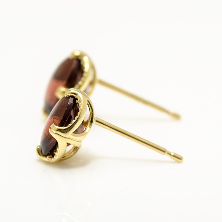 umu -アム- FINE JEWELRY STUIDIOK18 ガーネット ピアス 「drop」pi0124_y.jpg