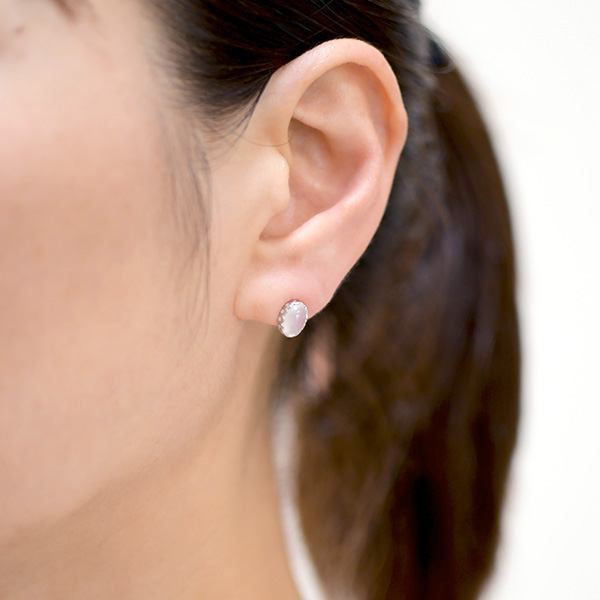 umu -アム- FINE JEWELRY STUIDIOK18 ムーンストーン ピアス 「doma」pi0131_i3.jpg