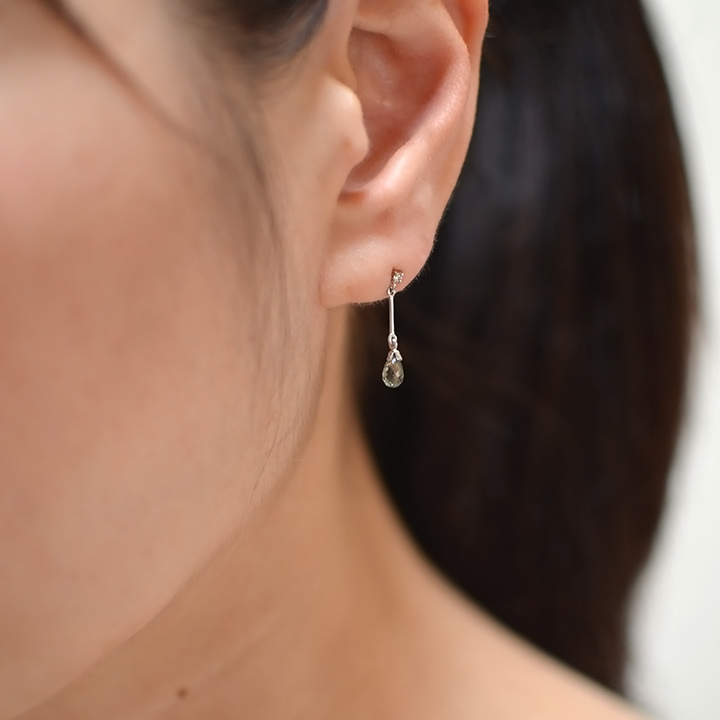 umu -アム- FINE JEWELRY STUIDIOK18 ブリオレット グリーンサファイア ピアス 「frutto」pi0133_i2.jpg