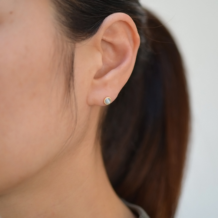 umu -アム- FINE JEWELRY STUIDIOK18 クリソベリル キャッツアイ スタッドピアス 「pupilla」pi0137_i3.jpg