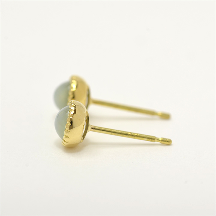 umu -アム- FINE JEWELRY STUIDIOK18 クリソベリル キャッツアイ スタッドピアス 「pupilla」pi0137_y.jpg