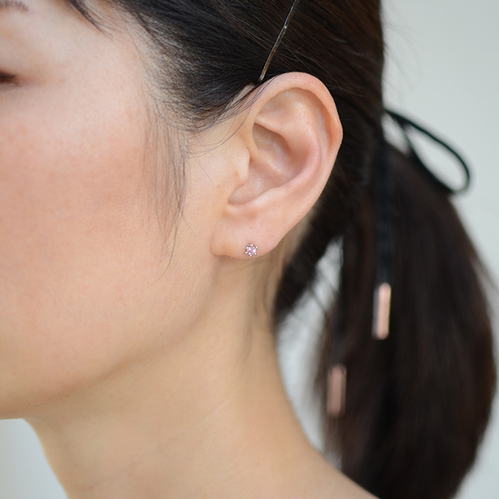 umu -アム- FINE JEWELRY STUIDIOPT900 ロードクロサイト スタッドピアス 「reginetta」pi0139_i3.jpg