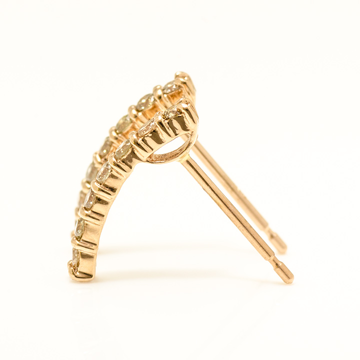 umu -アム- FINE JEWELRY STUIDIOK18 ブラウンダイヤモンド スタッドピアス 「fila」pi0154_y.jpg