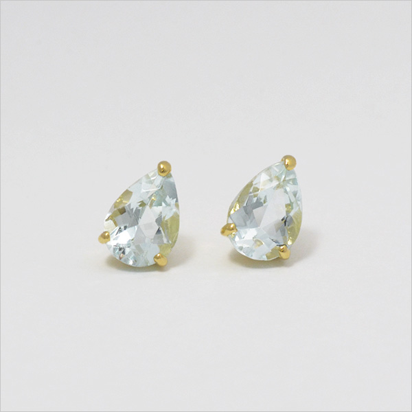 umu -アム- FINE JEWELRY STUIDIOK18 アクアマリン スタッドピアス 「adulto」pi0161_m.jpg