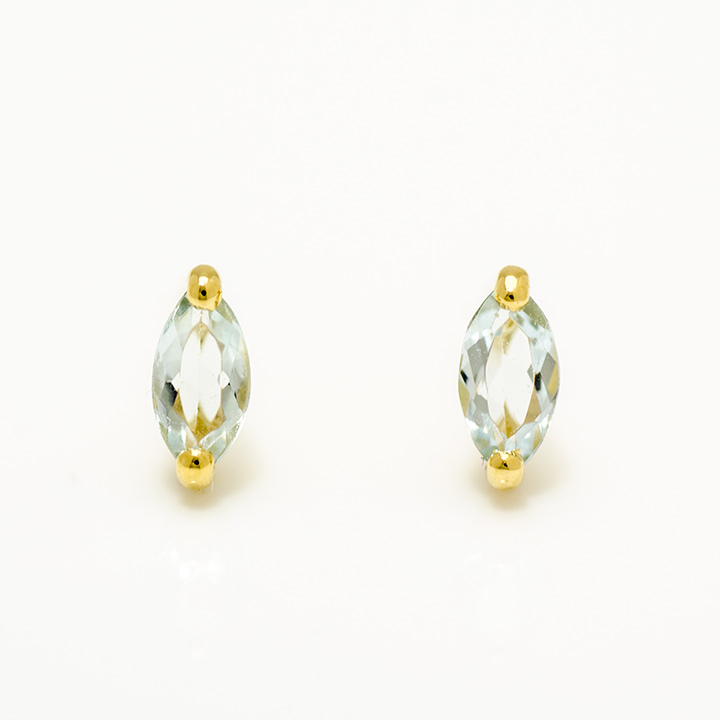 umu -アム- FINE JEWELRY STUIDIOK18 マーキス アクアマリン スタッドピアス 「saetta」pi0162_m.jpg