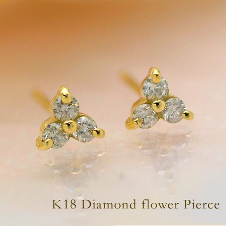umu -アム- FINE JEWELRY STUIDIOK18 ダイヤモンド フラワーモチーフ スタッドピアスpi0166_1.jpg