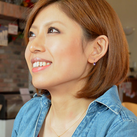 umu -アム- FINE JEWELRY STUIDIOK18 アメシスト フックピアス 「fresco」pi0168_3.jpg