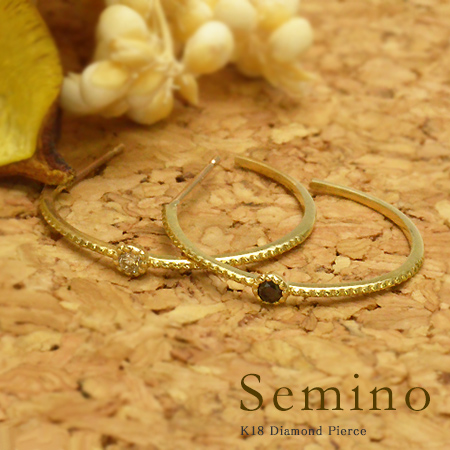 umu -アム- FINE JEWELRY STUIDIOK18 ダイヤモンド スタッドピアス 「semino」pi0169_1.jpg