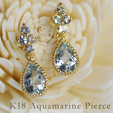 umu -アム- FINE JEWELRY STUIDIOK18 アクアマリン グリーンサファイア スタッドピアスpi0171_1.jpg