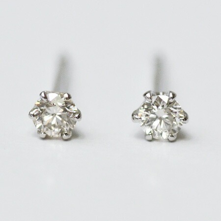 PT900 ダイヤモンド 0.1ct スタッドピアス[商品番号:PI0172] | umu