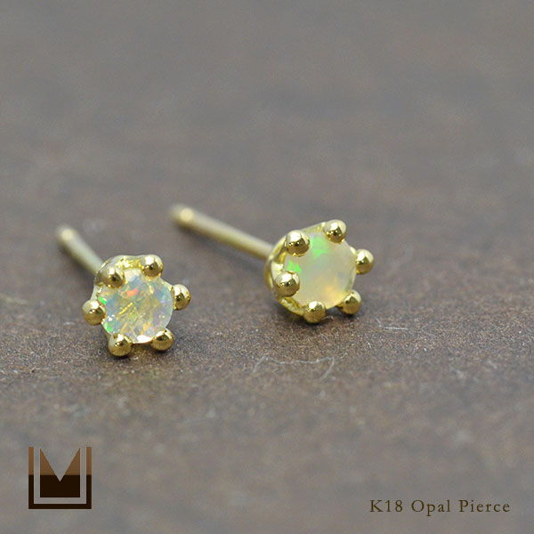 umu -アム- FINE JEWELRY STUIDIOK18 オパール スタッドピアス 「reginetta」pi0180_1.jpg