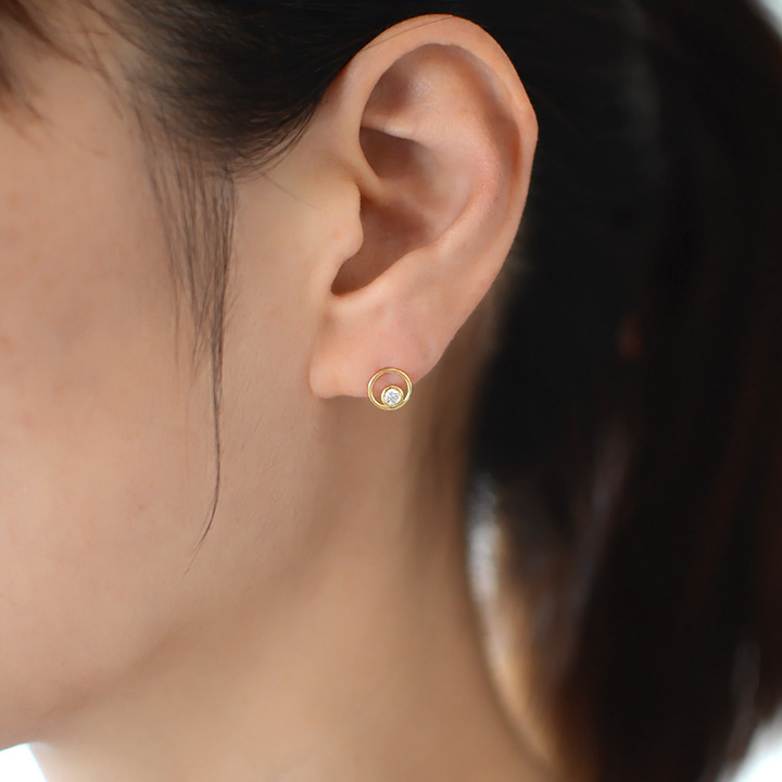 umu -アム- FINE JEWELRY STUIDIOK18 ダイヤモンド 0.2ct スタッドピアス 「moon」pi0187_9.jpg