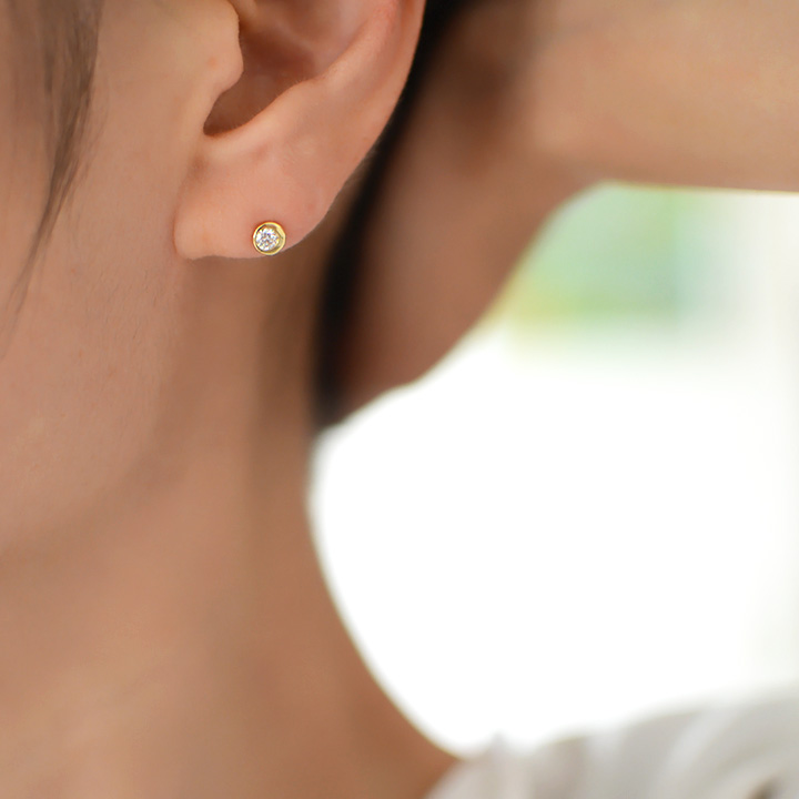 umu -アム- FINE JEWELRY STUIDIOK18 ダイヤモンド 0.2ct スタッドピアス 「moon」pi0188_8.jpg