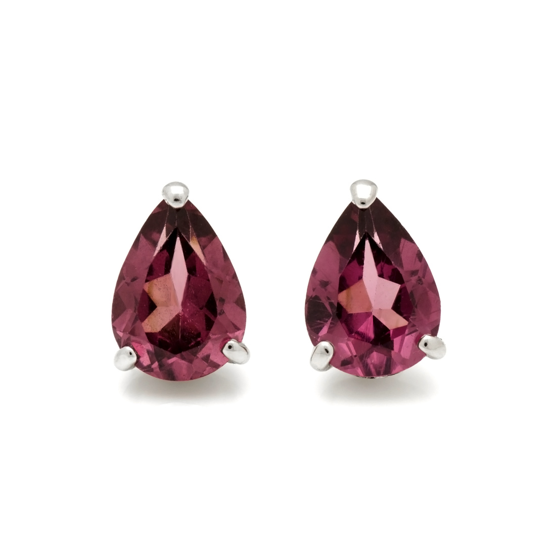 K18 ロードライトガーネット スタッドピアス 「adulto」[商品番号