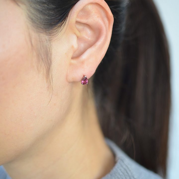 umu -アム- FINE JEWELRY STUIDIOK18 ロードライトガーネット スタッドピアス 「adulto」pi0192_i3.jpg
