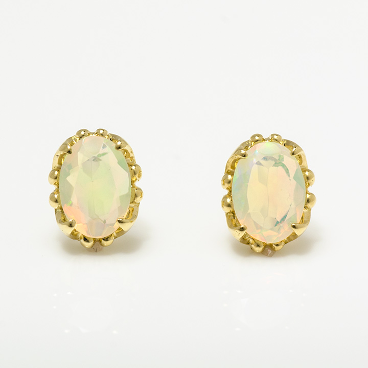 umu -アム- FINE JEWELRY STUIDIOK18 ライトオパール スタッドピアス 「fresco」pi0200_m.jpg