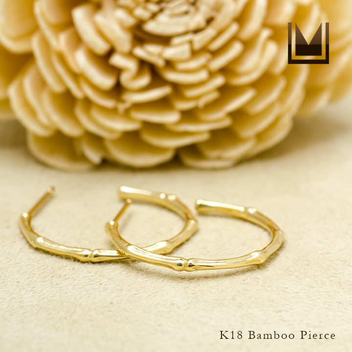 umu -アム- FINE JEWELRY STUIDIOバンブーモチーフ フープピアス 「bambu」pi0201_1.jpg