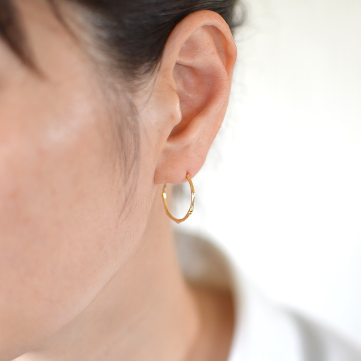 umu -アム- FINE JEWELRY STUIDIOバンブーモチーフ フープピアス 「bambu」pi0201_i2.jpg