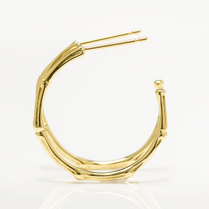 umu -アム- FINE JEWELRY STUIDIOバンブーモチーフ フープピアス 「bambu」pi0201_s.jpg