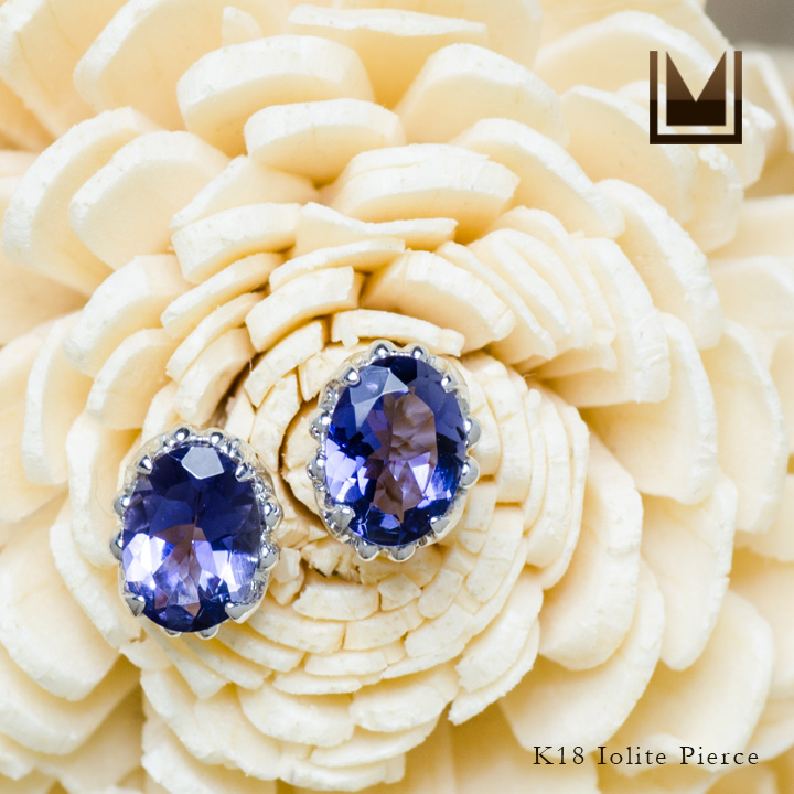 umu -アム- FINE JEWELRY STUIDIOK18 アイオライト スタッドピアス 「fresco」pi0202_1.jpg
