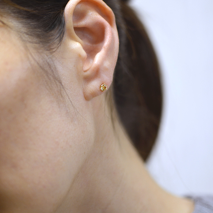 umu -アム- FINE JEWELRY STUIDIOK18 インペリアルトパーズ スタッドピアス 「involtare」pi0204_i3.jpg