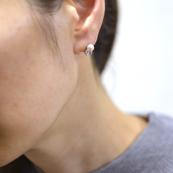 umu -アム- FINE JEWELRY STUIDIOK18 パール クールカラー スタッドピアスpi0205_i3.jpg