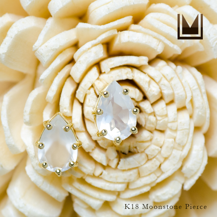umu -アム- FINE JEWELRY STUIDIOK18 ムーンストーン スタッドピアスpi0206_1.jpg