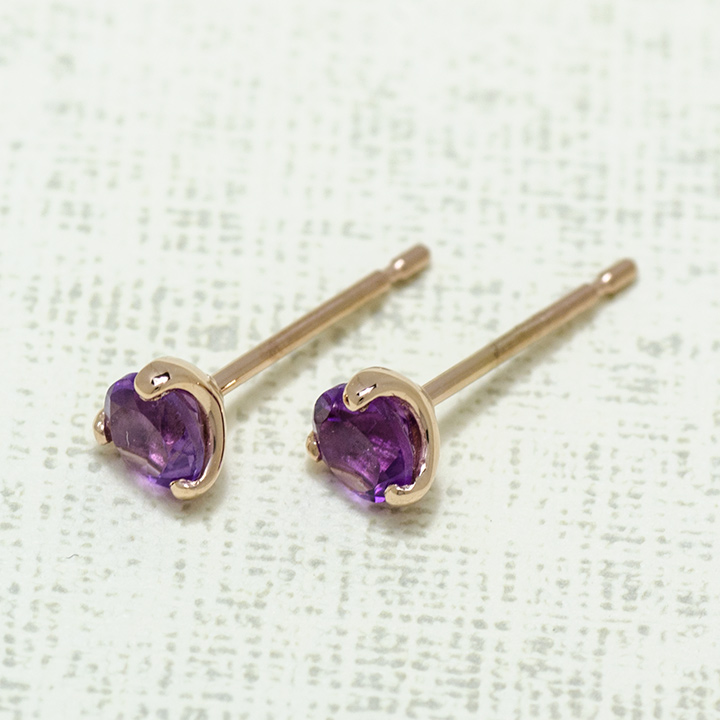 umu -アム- FINE JEWELRY STUIDIOK18 アメシスト スタッドピアス 「cielo」pi0207_kanban2.jpg